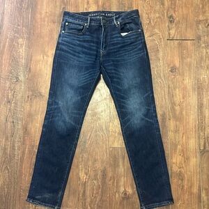 American Eagle Outfitters Men's Dark Blue Slim Jeans